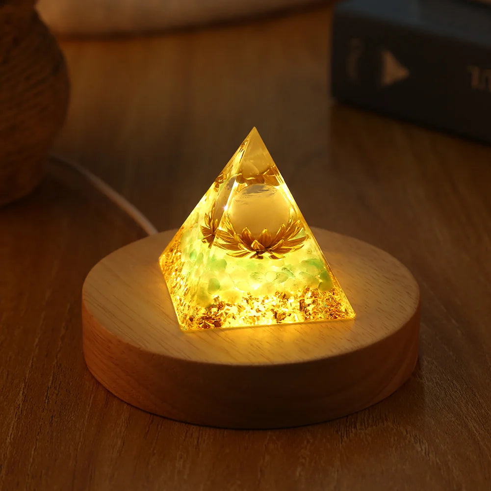 Healing Crystal Gemstone Orgone Pyramid