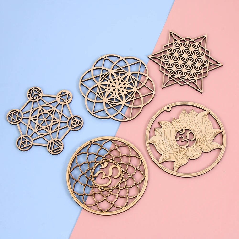 Wooden Flower of Life Laser Cut Wood Wall Art