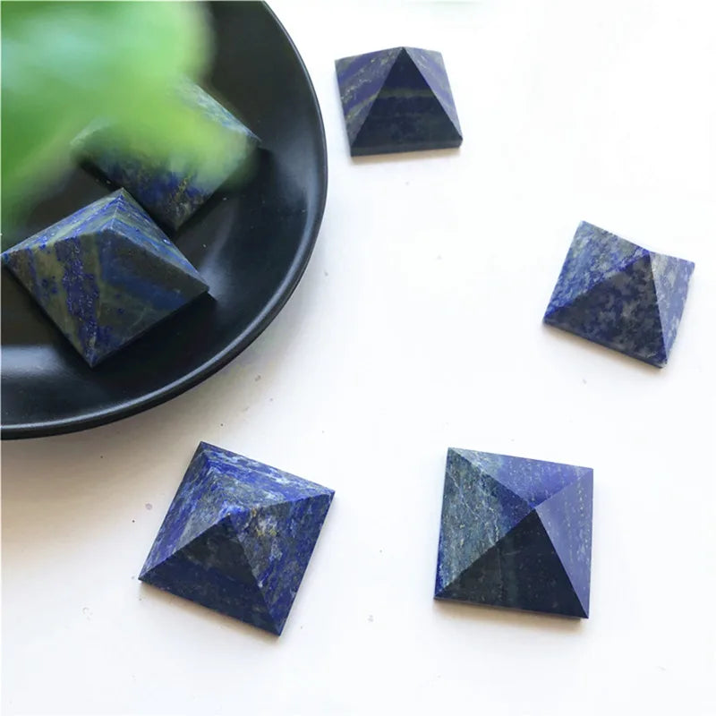 Natural Lapis Lazuli Quartz Crystal Pyramid