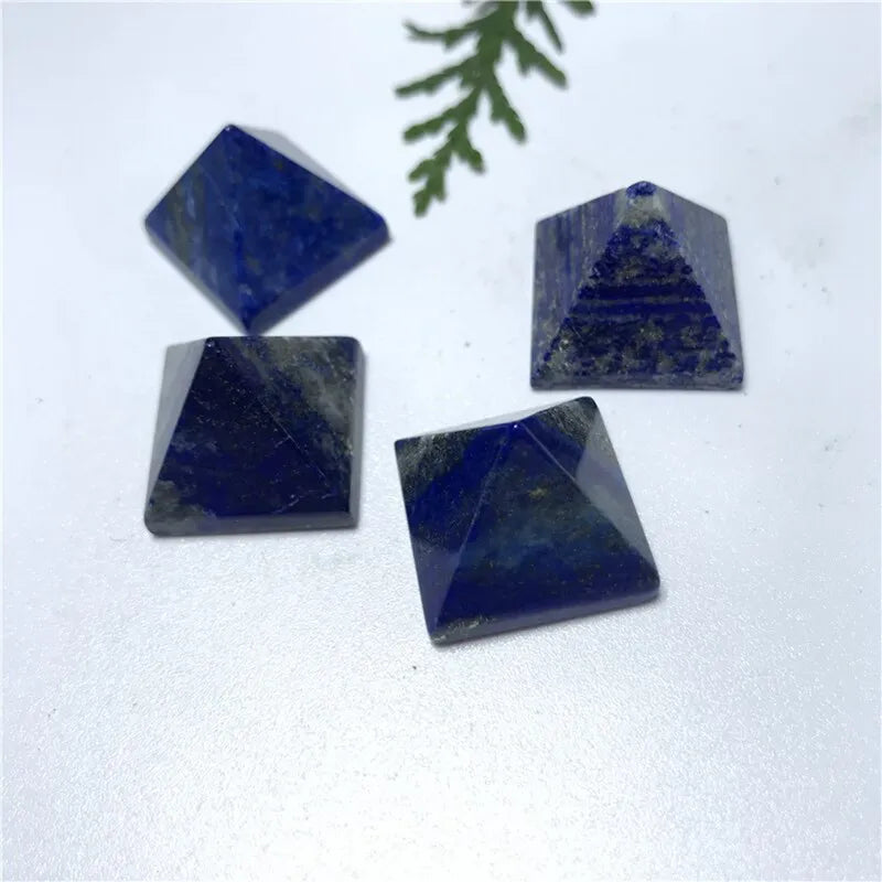 Natural Lapis Lazuli Quartz Crystal Pyramid