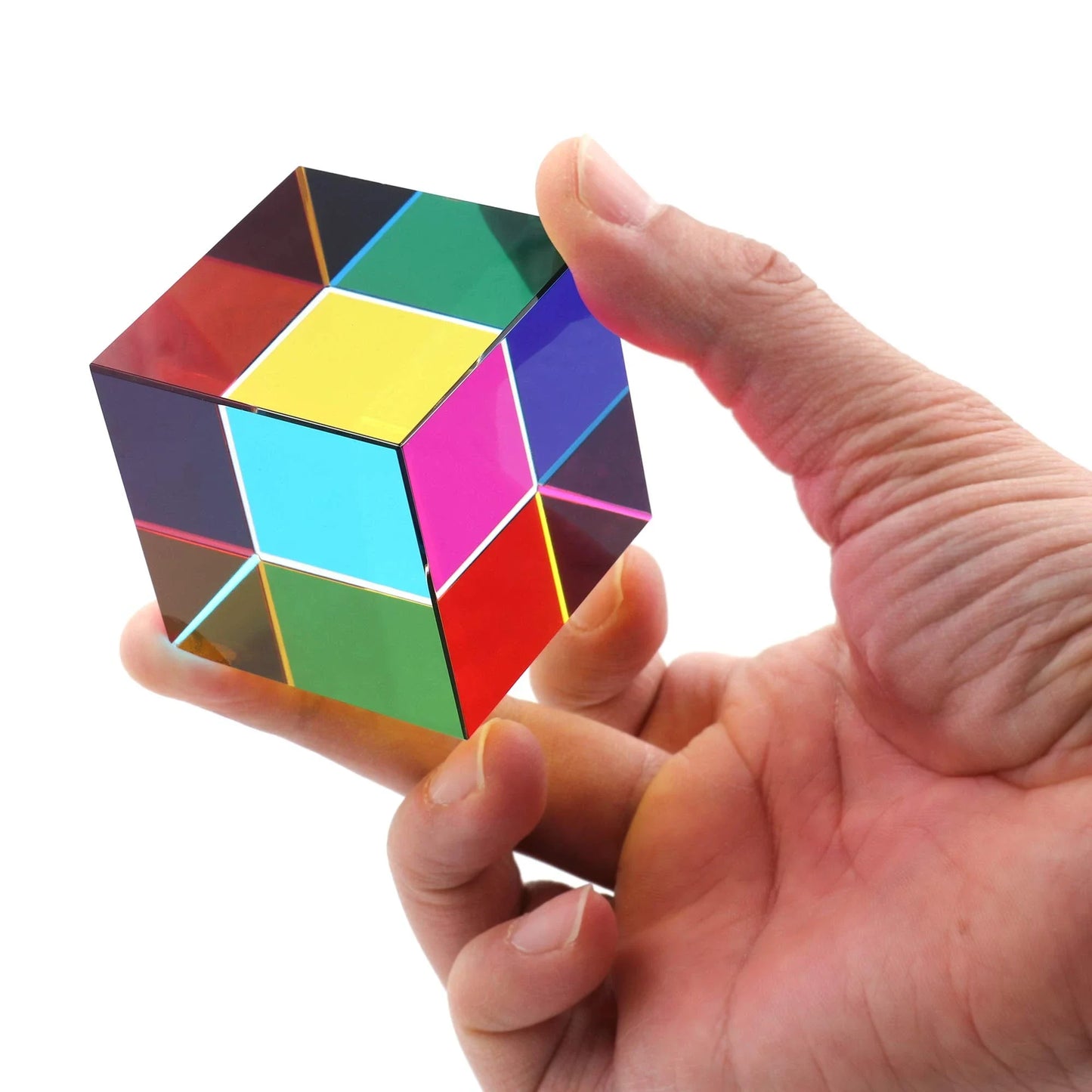 1pcs Magic Prism Cube 30 40 50 60 mm Hexahedral