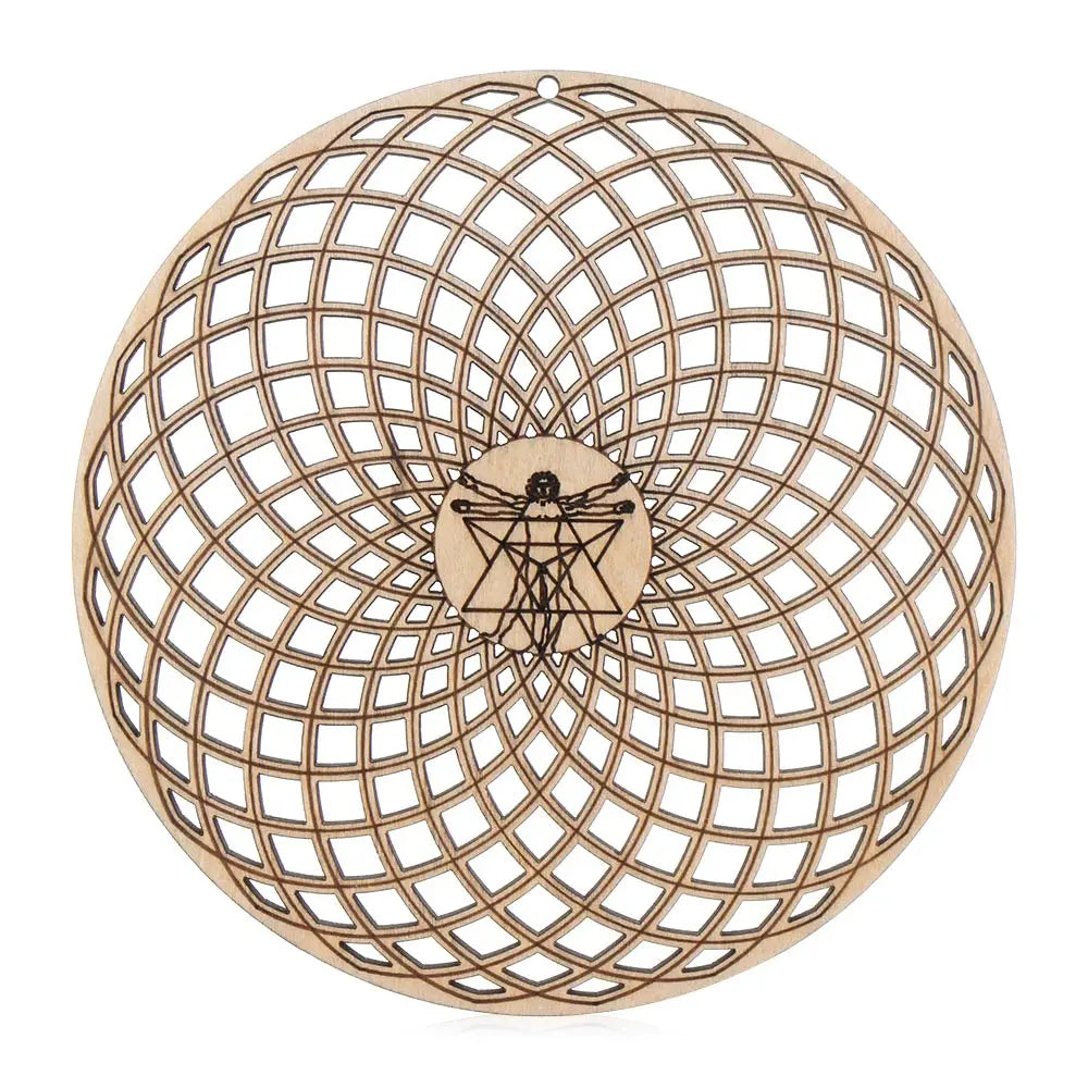 Wooden Wall Sign Flower of Life Shape Laser Cut Wood Wall Art Home Decor Handmade Coasters Craft Making Sacred Geometry Ornament