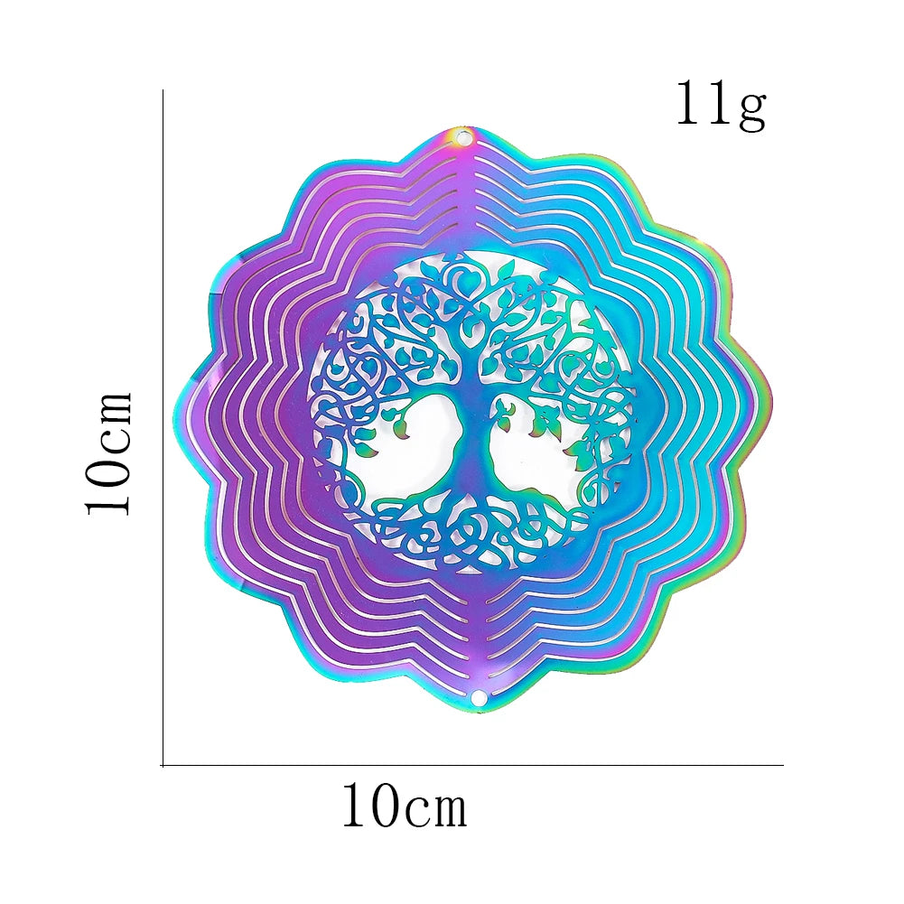 Gradient Color Tree of Life Rotating Wind Spinner