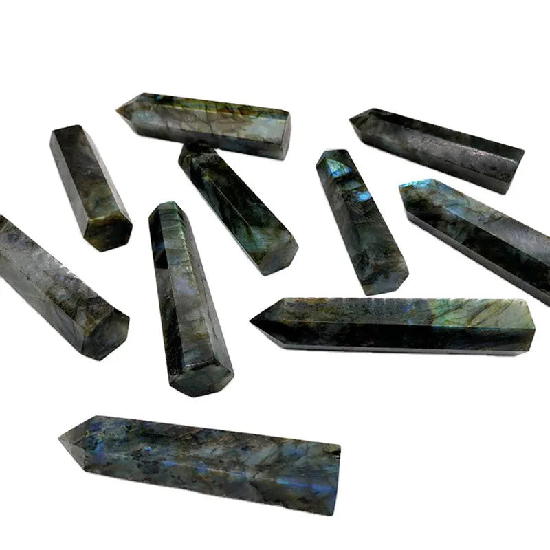 70-80 mm Natural Labradorite Quartz Crystal