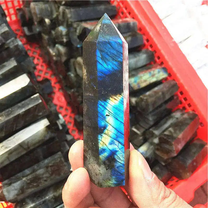 70-80 mm Natural Labradorite Quartz Crystal