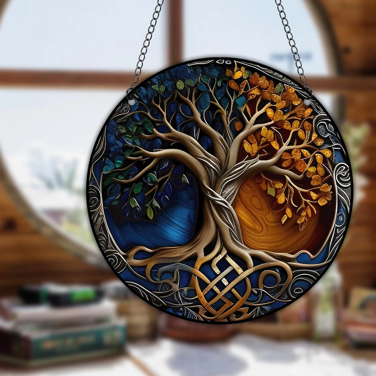 Tree of Life Stained Acrylic Suncatcher