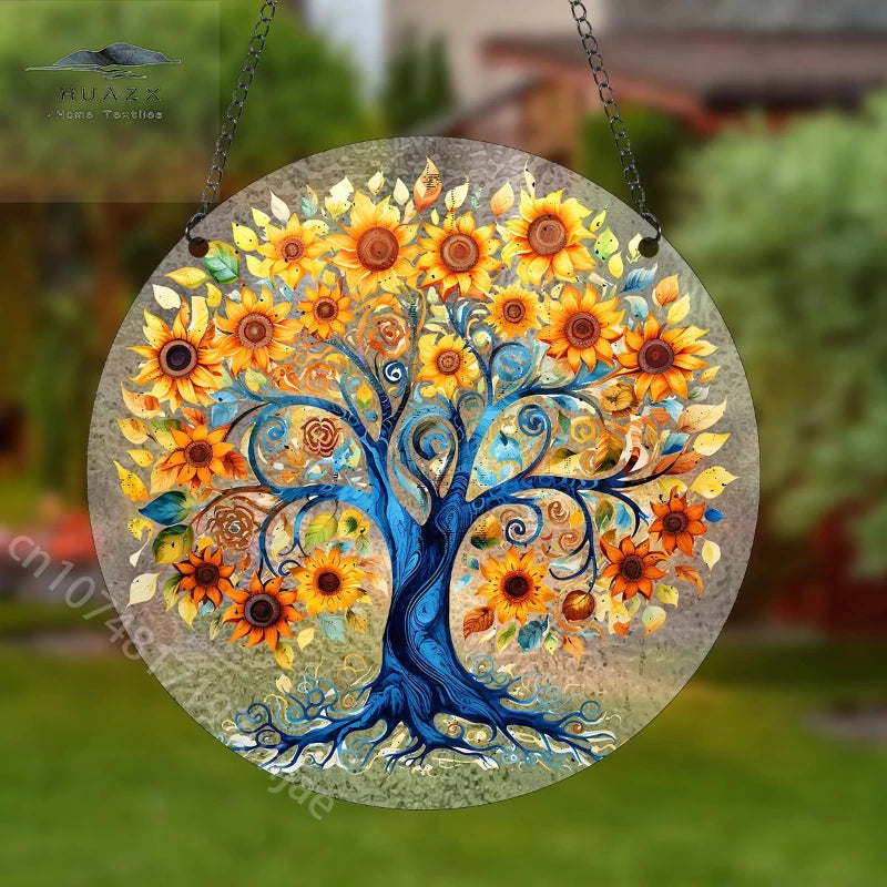 Tree of Life Stained  Acrylic Suncatchers