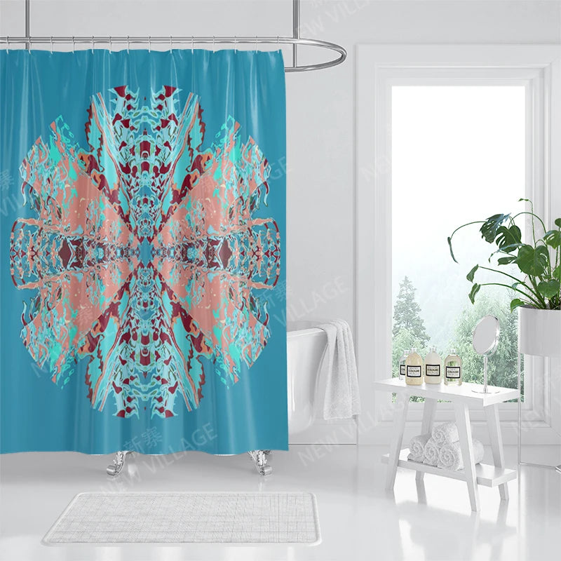 Mandala Waterproof fabric shower curtains