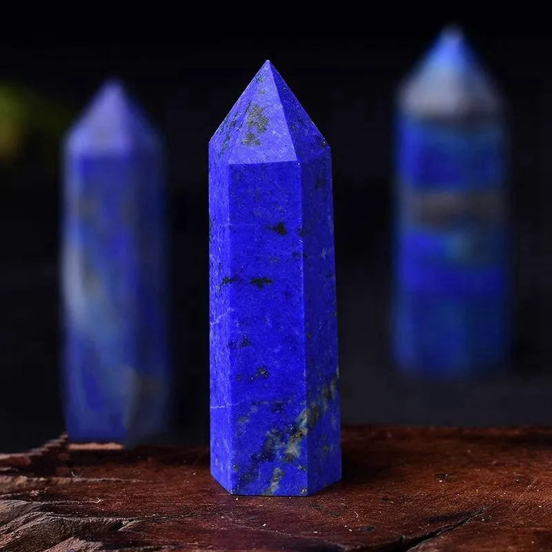 50-60mm Natural Lapis Lazuli Quartz Crystal Point