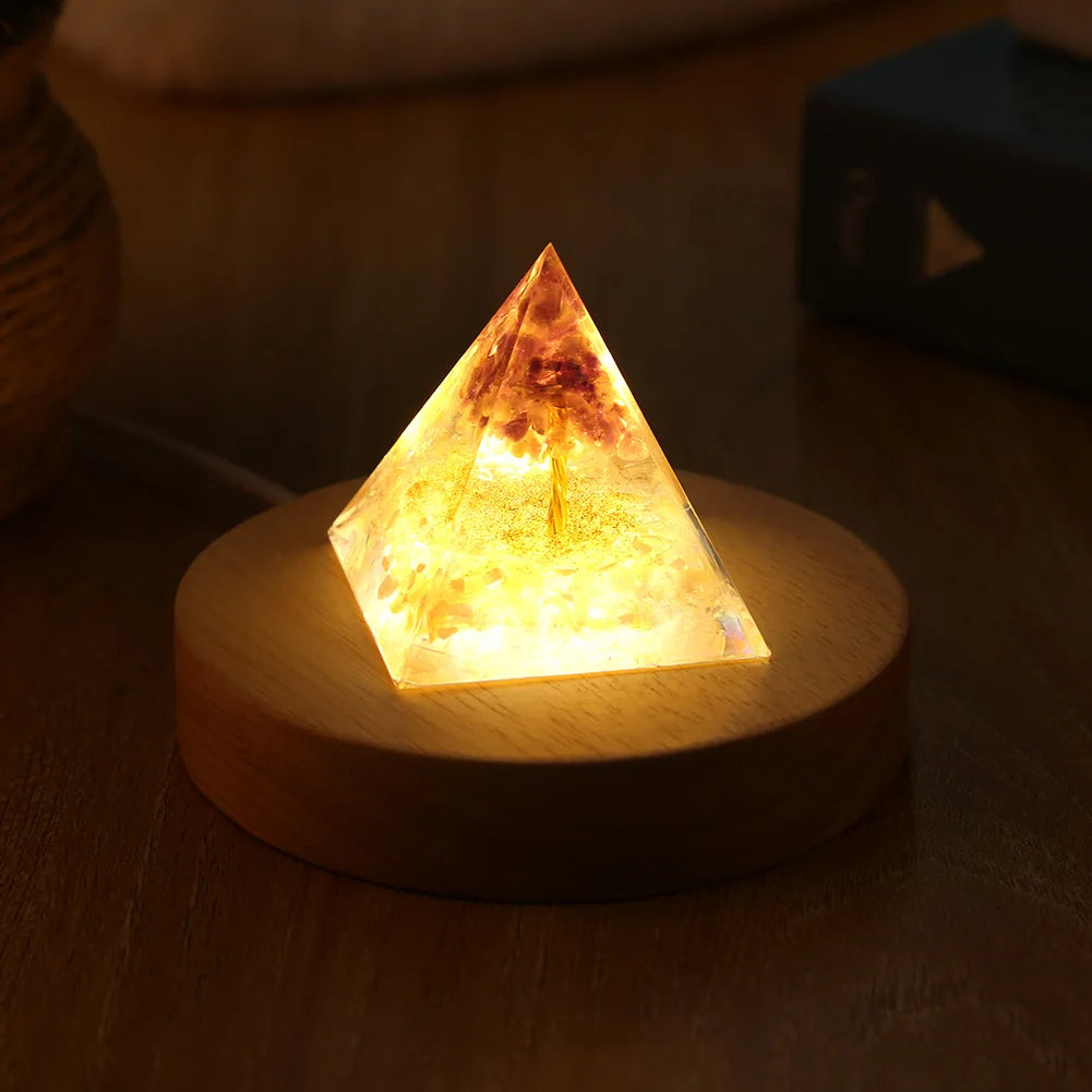 Healing Crystal Gemstone Orgone Pyramid