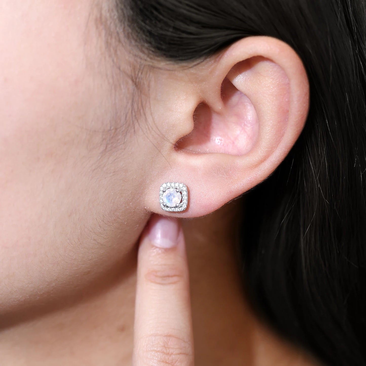 Dainty Moonstone Earring 5mm Studs