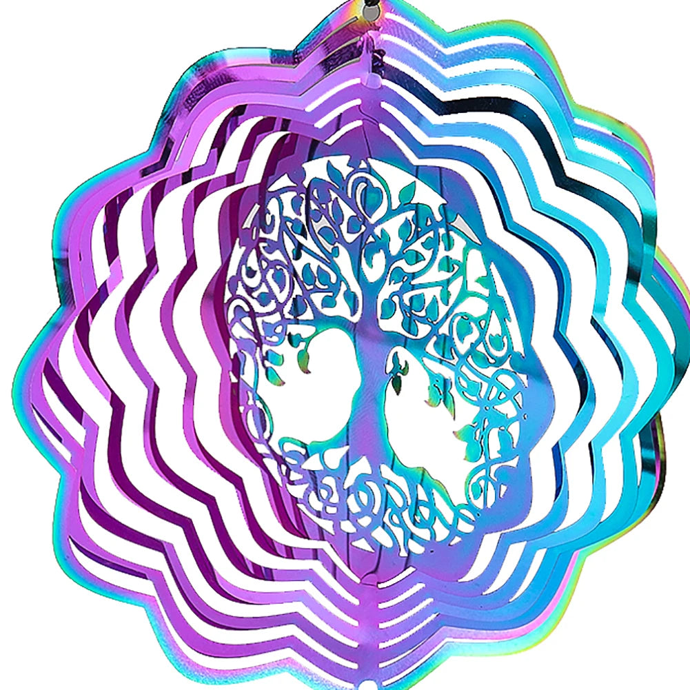Gradient Color Wind Spinner Tree of Life