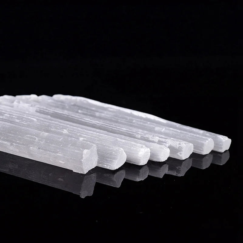 90-110mm Natural Monocrystal Selenite Crystal Point Wand