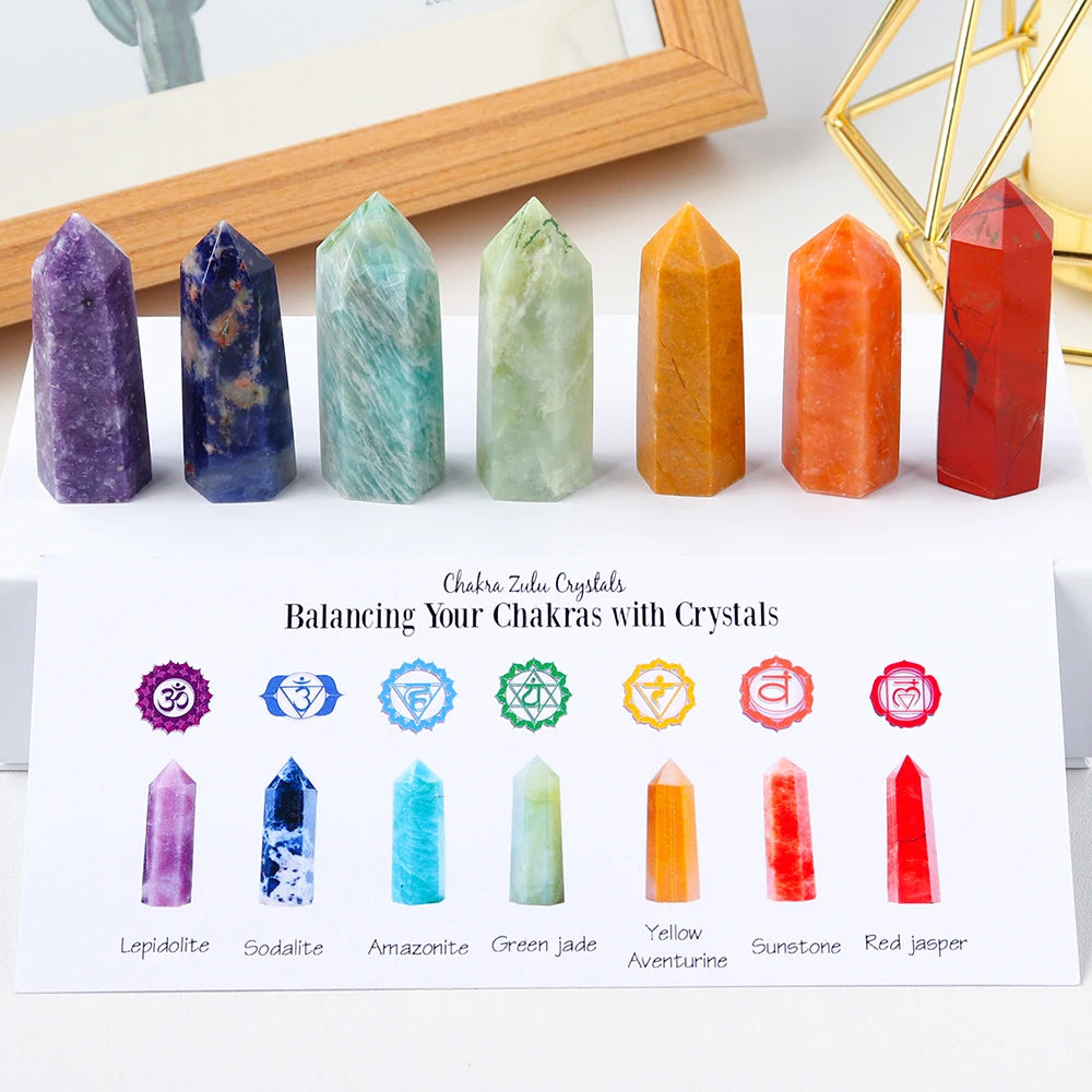 1 set Natural Stone Chakra Set