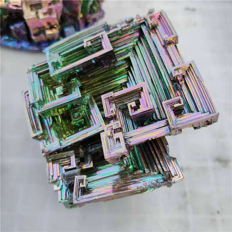 70g Natural Aura Rainbow Titanium Bismuth Quartz Crystal Cluster