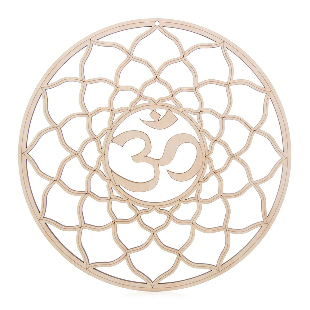 Wooden Wall Sign Flower of Life Shape Laser Cut Wood Wall Art Home Decor Handmade Coasters Craft Making Sacred Geometry Ornament