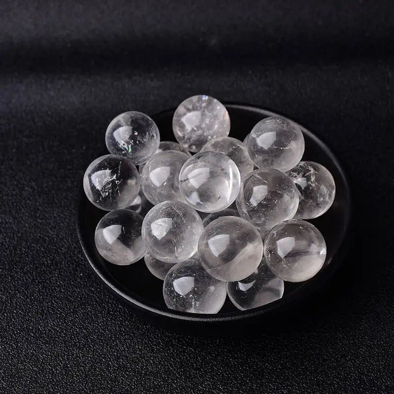 40mm Natural Clear Quartz Crystal Sphere W/ Stand