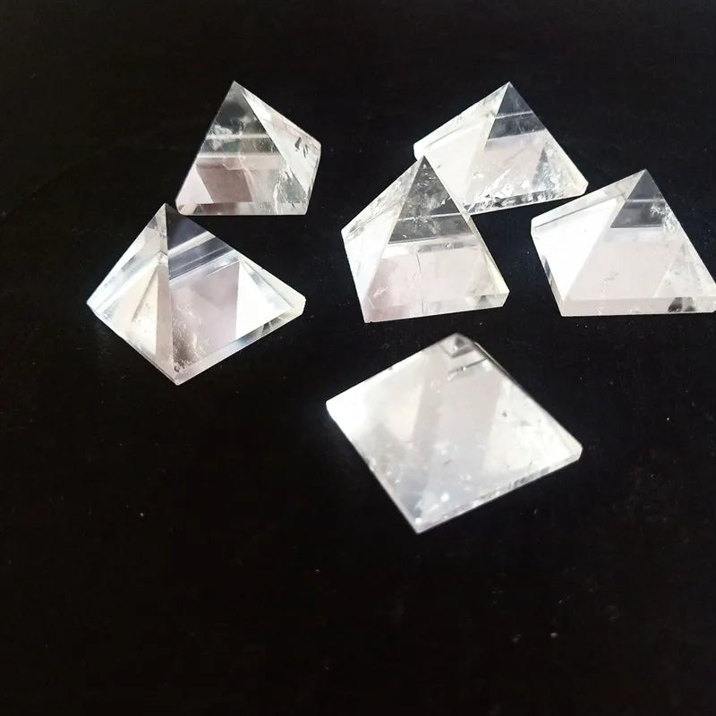 Raw Natural Clear Quartz Crystal Healing Pyramid