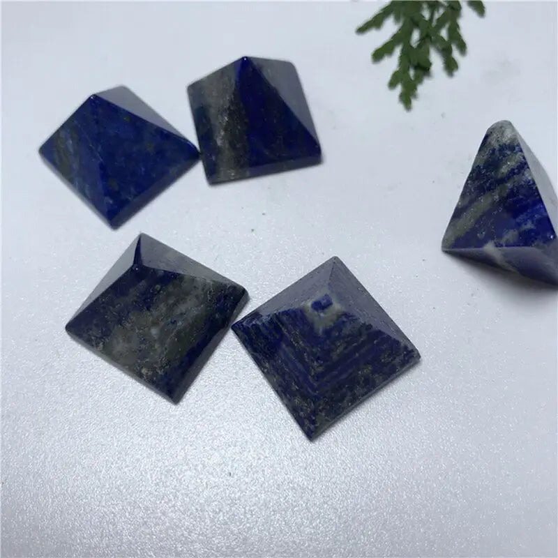 Natural Lapis Lazuli Quartz Crystal Pyramid