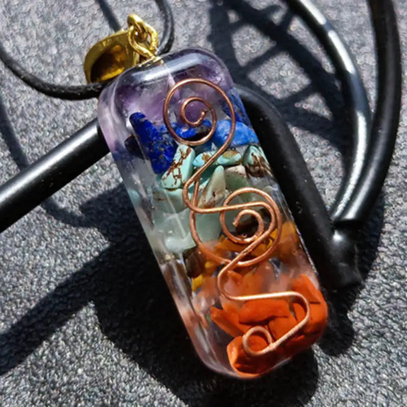 7 Chakra Healing Crystal Orgone Energy Pendant