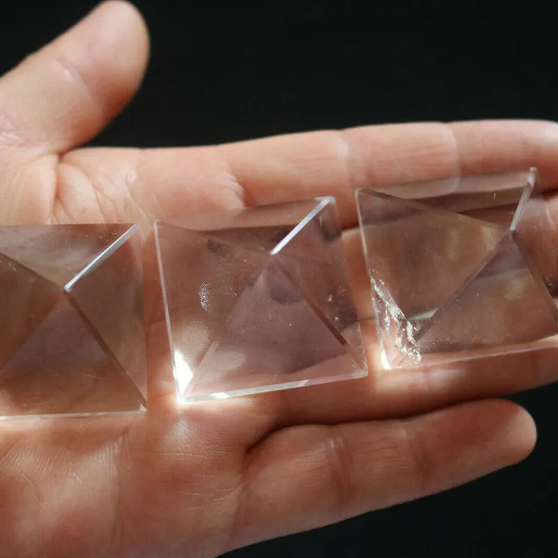 Raw Natural Clear Quartz Crystal Healing Pyramid