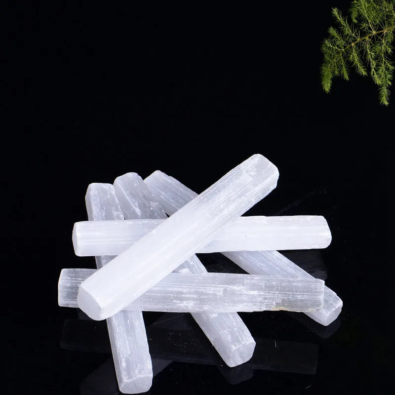 50-70mm Raw Natural Monocrystal Selenite Crystal Point Wand