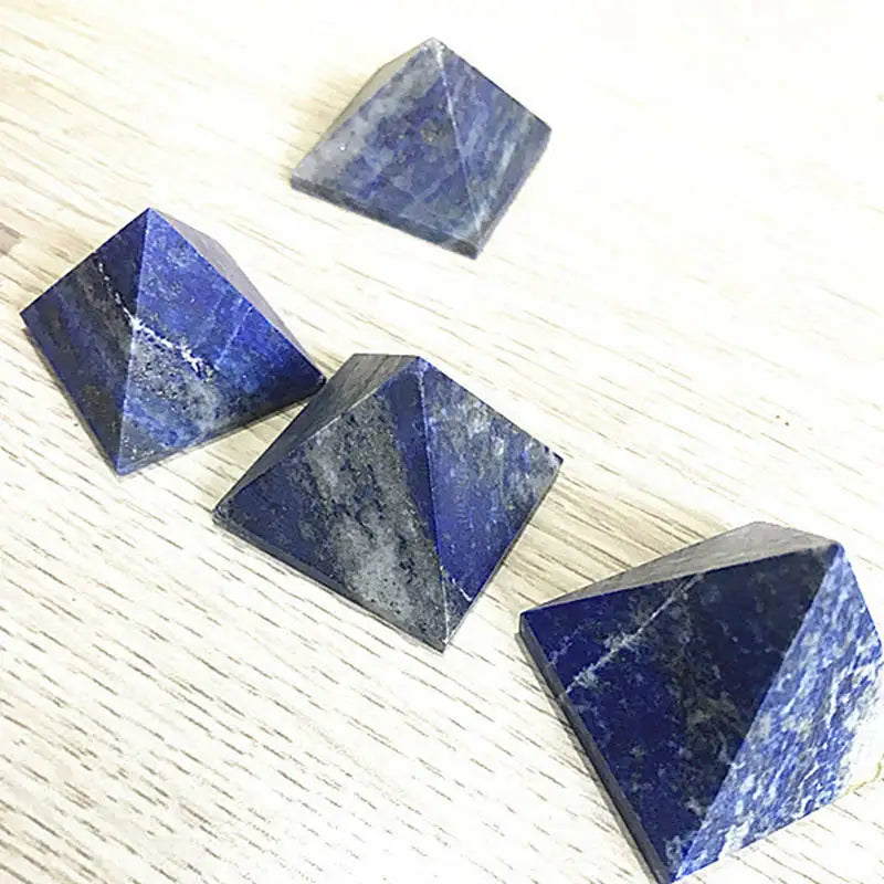 Natural Lapis Lazuli Quartz Crystal Pyramid