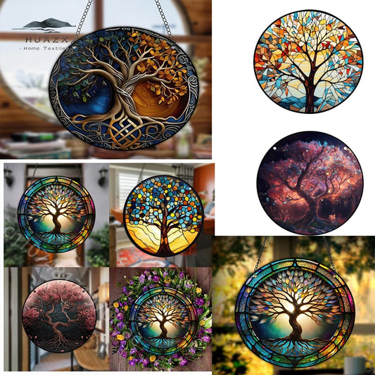 Tree of Life Stained Acrylic Suncatcher